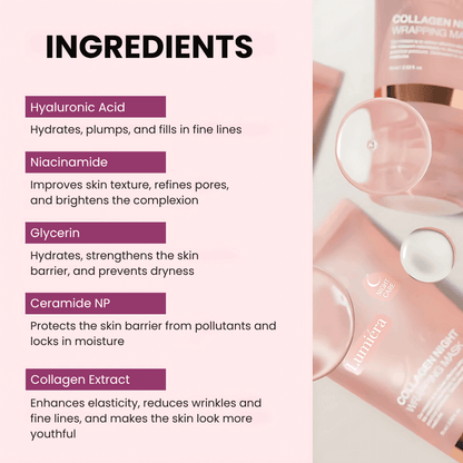 Maschera da notte stimolante al collagene Lumiéra Mask | Pelle visibilmente più giovane in soli 7 giorni!