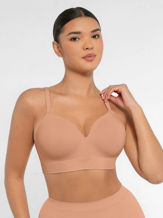 Woshape Wireless Push-Up Seamless Comfort Full Coverage Bra